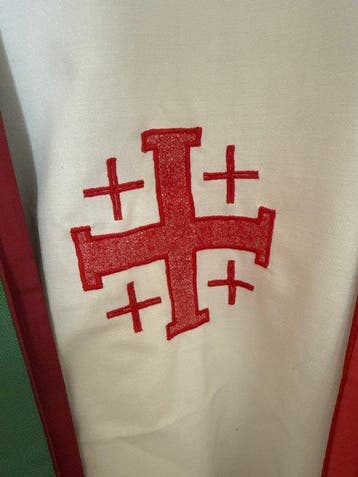 Chasuble gothique ancienne - Broderie - Orfroi - Gallon