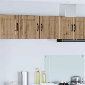 vidaXL Wandkast PORTO 2 st Artisan Eiken Bewerkt hout, Verzenden, Nieuw