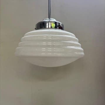 Lampe - Opaline - Suspension Art déco, Antiquités & Art