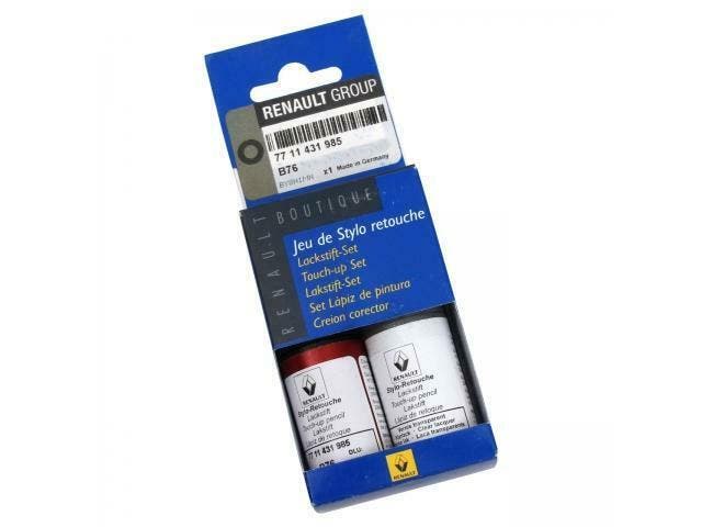 ORIGINELE Renault Verfpenset FLAME RED B76 + heldere vacht 8, Auto diversen, Autogereedschap, Ophalen of Verzenden