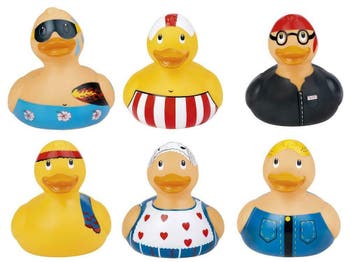 Doos assorti 6 st badeend Large 25 cm, Ophalen of Verzenden, Nieuw