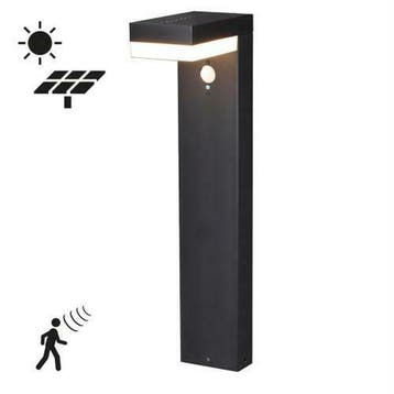 Buiten solar Lantaarn 6W IP44 zwart | 2700K - Warm wit -, Verzenden, Nieuw, Zonne-energie, Led