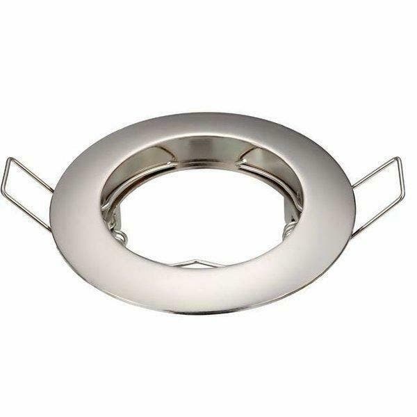 Inbouwspot zilver - mat chroom - behuizing rond, Huis en Inrichting, Lampen | Spots, Ophalen of Verzenden