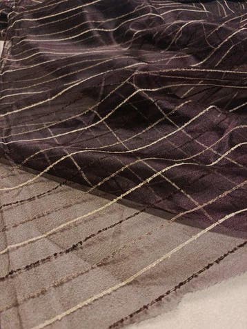 Raffinato tendone in organza a righe - Gordijnstof - 600 cm
