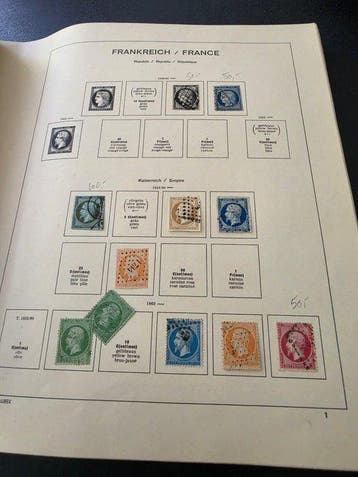 France 1872/1968 - Collection dans un ancien album Schaubek, Gestempeld