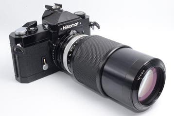Nikon Nikomat FTN Black + 80-200mm f/4.5 Analoge camera, Nieuw