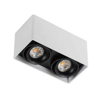 Spots opbouw Bjorn 2 Opbouwspot Wit Binnenverlichting, Huis en Inrichting, Verzenden, Nieuw