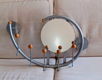 Bony design - Set kapstokhaken (4) - muur - Hout, glas en, Nieuw