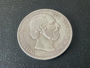 Nederland. Willem III. 2 1/2 Gulden 1858 (Zonder