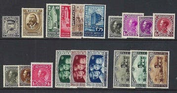 België 1934/1938 - selectie volledige reeksen uit de periode, Gestempeld
