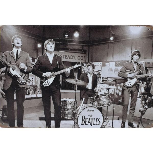 Wandbord Concert Bord - The Beatles Live In Concert On TV, Collections, Musique, Artistes & Célébrités