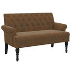 Bankje 120x62cm | Retour Deal | Sla nu je slag!, Huis en Inrichting, Stoelen, Overige materialen, Bruin, Verzenden, Elegant ontwerp met getufte knopen