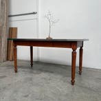 Tafel - Hout, Staal - Houten tafel met gedraaide poten, blad