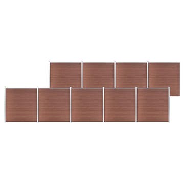vidaXL Schutting 1564x186 cm HKC bruin, Tuin en Terras, Verzenden, Nieuw