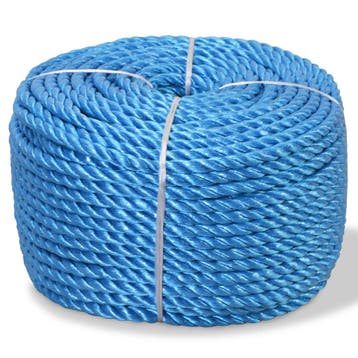 vidaXL Touw gedraaid 12 mm 500 m polypropyleen blauw, Verzenden