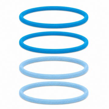 Haarband Sport 1cm - Endless Elastiek - Nylon - Blauw - Set, Nieuw