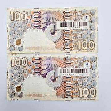 Nederland. - 2x 100 Gulden 1992 - PL105 (Zonder