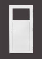 PVC Deur 1/3 glas Basic b98xh200 cm wit R, Ophalen of Verzenden, Buitendeur