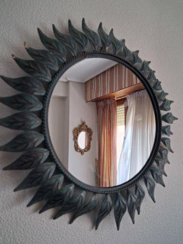 Spiegel - Glas, ijzer - Vintage zonnespiegel
