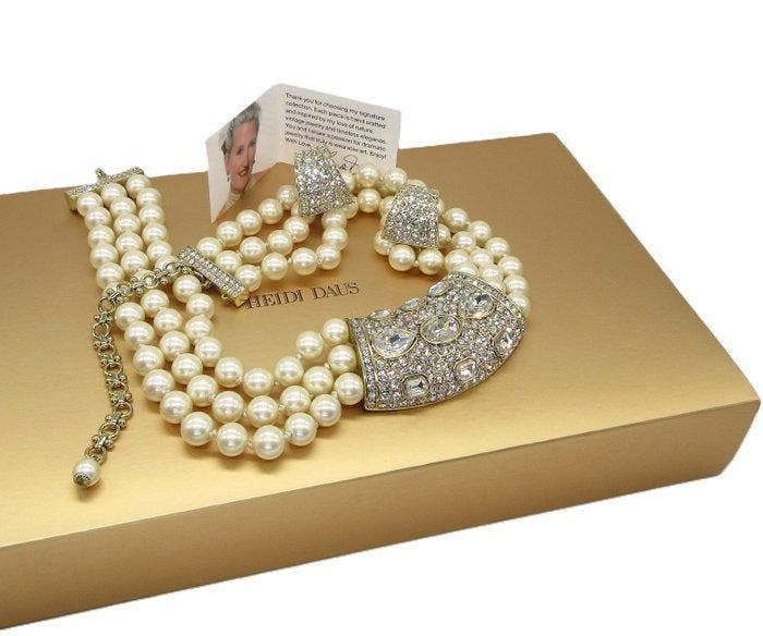 Heidi Daus - Sieradenset, Swarovski-kristallen,, Antiek en Kunst, Curiosa en Brocante