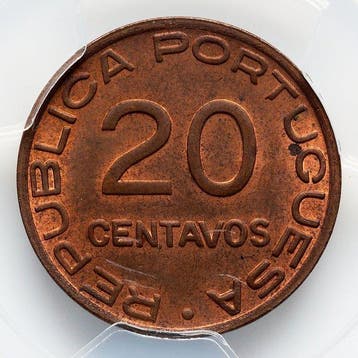 Mozambique portugais. Republic. 20 centavos 1936 - PROVA -