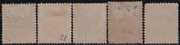 Luxembourg 1874/79 - Blason impression locale grossière,, Gestempeld