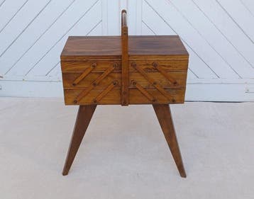 Boîte à couture - Bois, Métal, Antiquités & Art