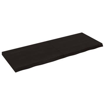 vidaXL Wandschap behandeld massief eikenhout donkerbruin, Verzenden, Nieuw