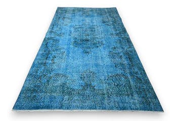 Bleu vintage - Tapis - 285 cm - 155 cm - avec certificat