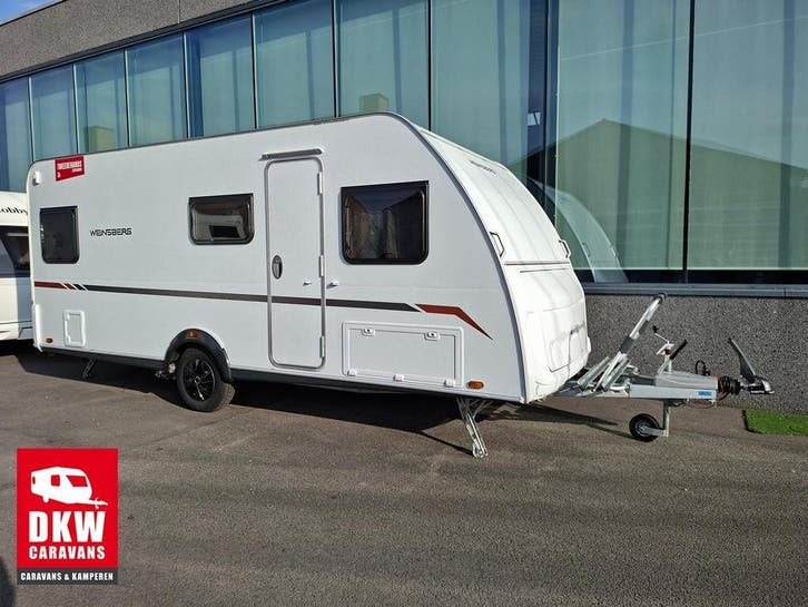 Weinsberg Caracito 500 QDK, Caravans en Kamperen, Caravans, 1000 - 1250 kg, Airco, Douche, Fietsenrek, Hordeur, Koelkast, Lichtmetalen velgen