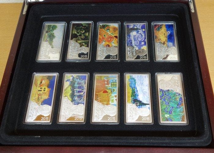 Gabon. 1000 Francs 2015 - Vincent van Gogh - 28 stuks, Postzegels en Munten, Munten | Europa | Niet-Euromunten