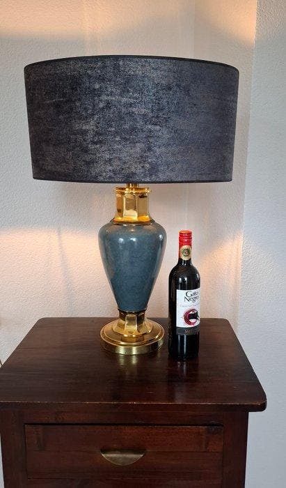 kullmann - Vaas gemonteerde lamp - Metaal - Zonder kap, Antiek en Kunst, Curiosa en Brocante