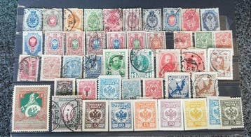 Rusland - Russische postzegels in vijf albums.