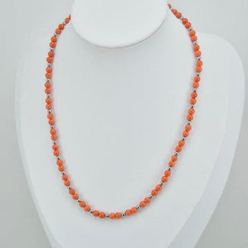 Corail rouge - Argent - Collier - CORALLO MEDITERRANEO