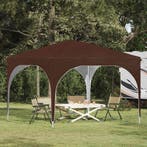 vidaXL Pop-up Feesttent 290 x 290 x 245 cm Bruin, Verzenden, Nieuw