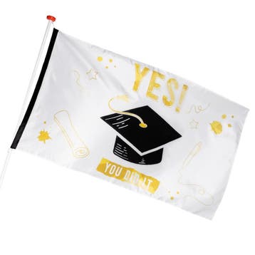Vlag Yes You Did It 1,5m, Verzenden, Nieuw