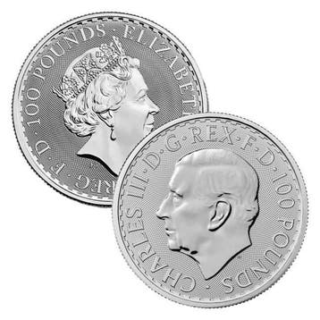 Verenigd Koninkrijk. 100 Pounds 1 oz £100 Pounds UK Platinum