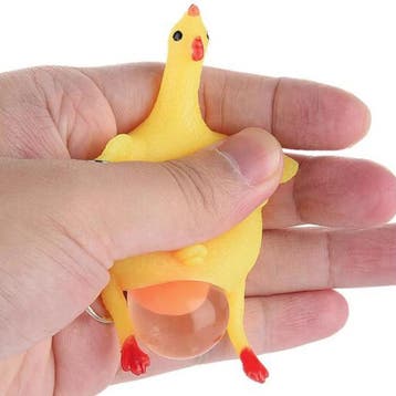 Knijp Kip Sleutelhanger met Ei - Squishy Chicken Fidget Anti, Verzenden, Nieuw