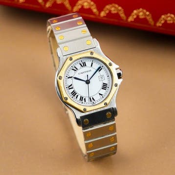Cartier - Santos Octagon Two Tone 18k Gold - 2966 - Homme -