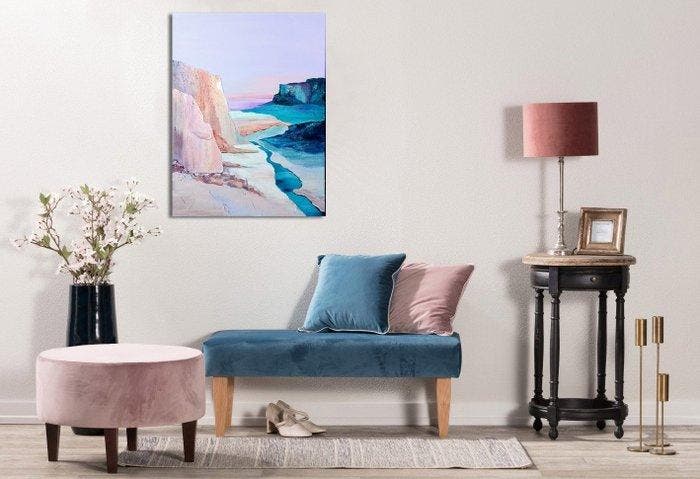 Jasmin Navoyan - TRANQUILITY. Contemporary Coastal Landscape, Antiek en Kunst, Kunst | Schilderijen | Modern