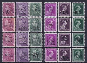 Belgique 1946 - 4 x édition Van Acker, divers imprimés
