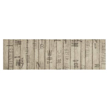 vidaXL Keukenmat wasbaar hekprint 45x150 cm fluweel, Verzenden, Nieuw