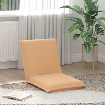 vidaXL Verstelbare vloostoel Beige Schapenstof, Huis en Inrichting, Verzenden, Nieuw