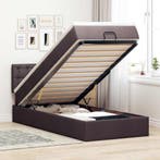vidaXL Bed poef met matras en LEDs 90x200 cm stof, Verzenden, Nieuw