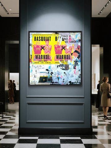 lasveguix (1986) - urban wall Basquiat X Warhol, Antiquités & Art