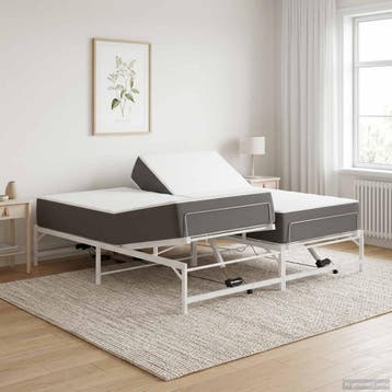 vidaXL Elektrisch Verstelbaar Bed Frame Wit 90 x 213 cm, Huis en Inrichting, Slaapkamer | Bedden, Verzenden, Nieuw