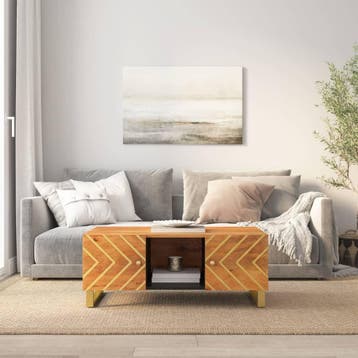 vidaXL Salontafel 100x54x40 cm massief mangohout bruin en, Verzenden, Nieuw