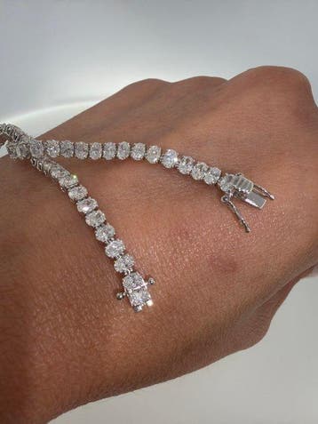Armband - 14 karaat Witgoud - 5.38ct. tw. Diamant, Nieuw