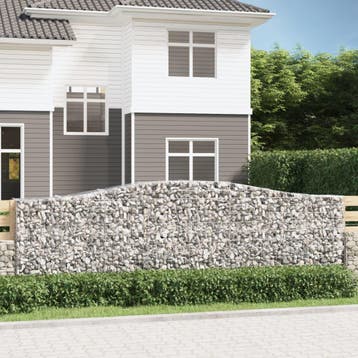 vidaXL Schanskorf gewelfd 400x50x120/140 cm gegalvaniseerd, Verzenden