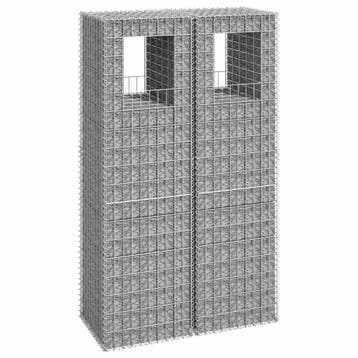 vidaXL Schanskorf palen 2 st 50x50x180 cm ijzer, Verzenden